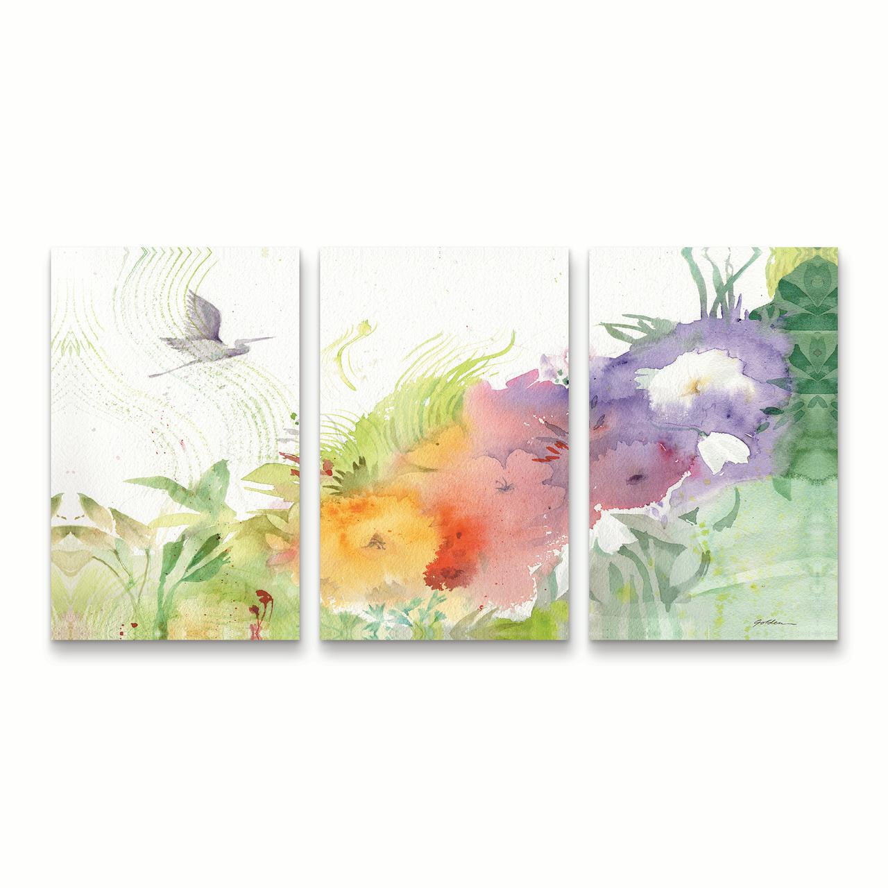 Trademark Fine Art 'Heron Taking Flight' Canvas Art by Sheila Golden
