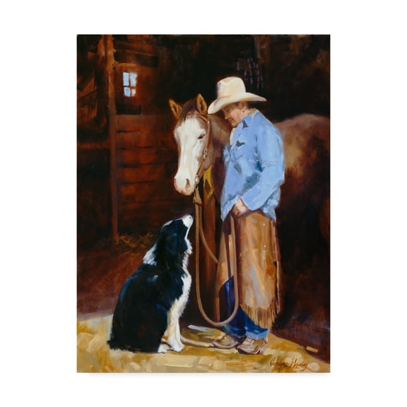 Trademark Fine Art 'Hey Buddy' Canvas Art by Carolyne Hawley