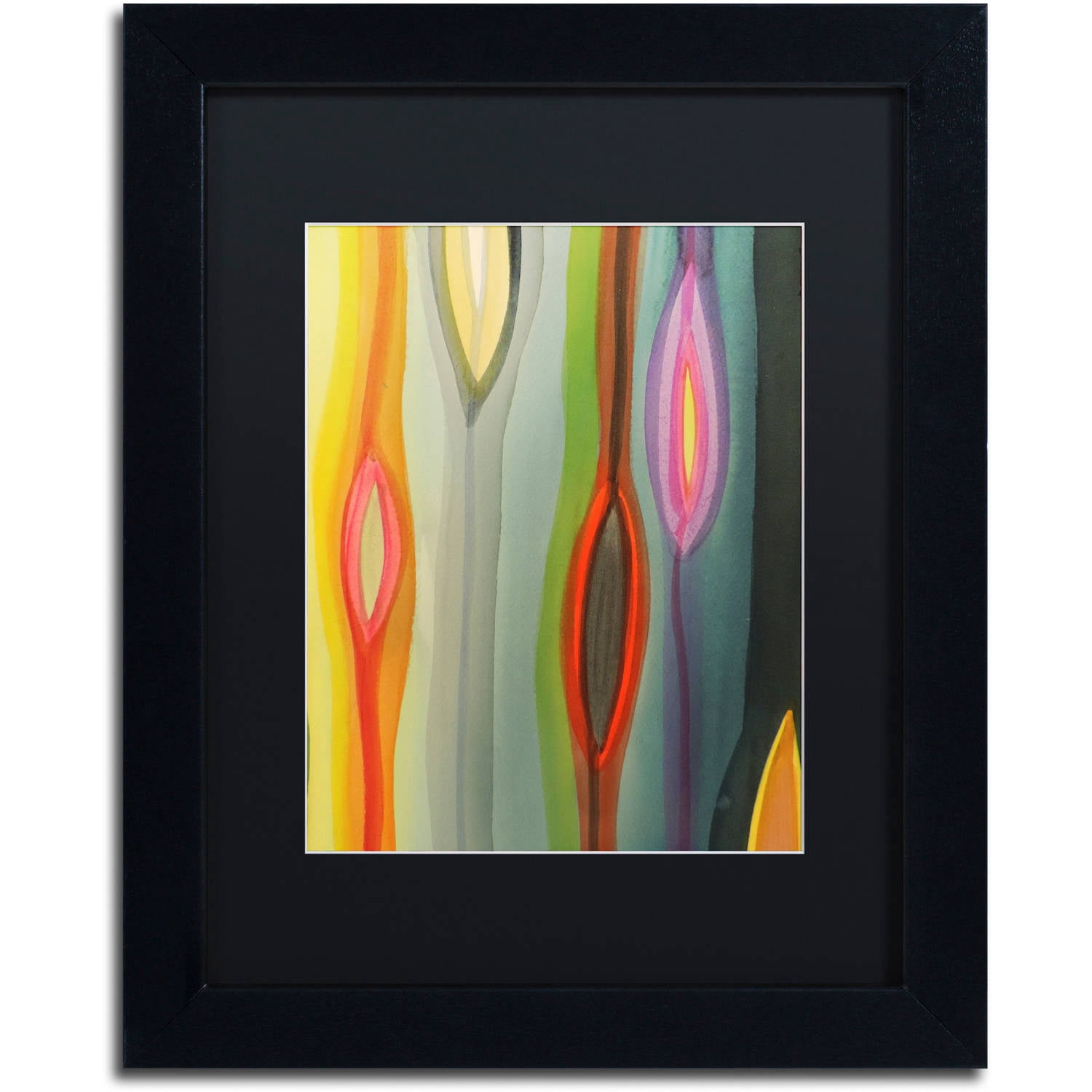 Trademark Fine Art "Hiatus II" Canvas Art by Sylvie Demers, Black Matte, Black Frame