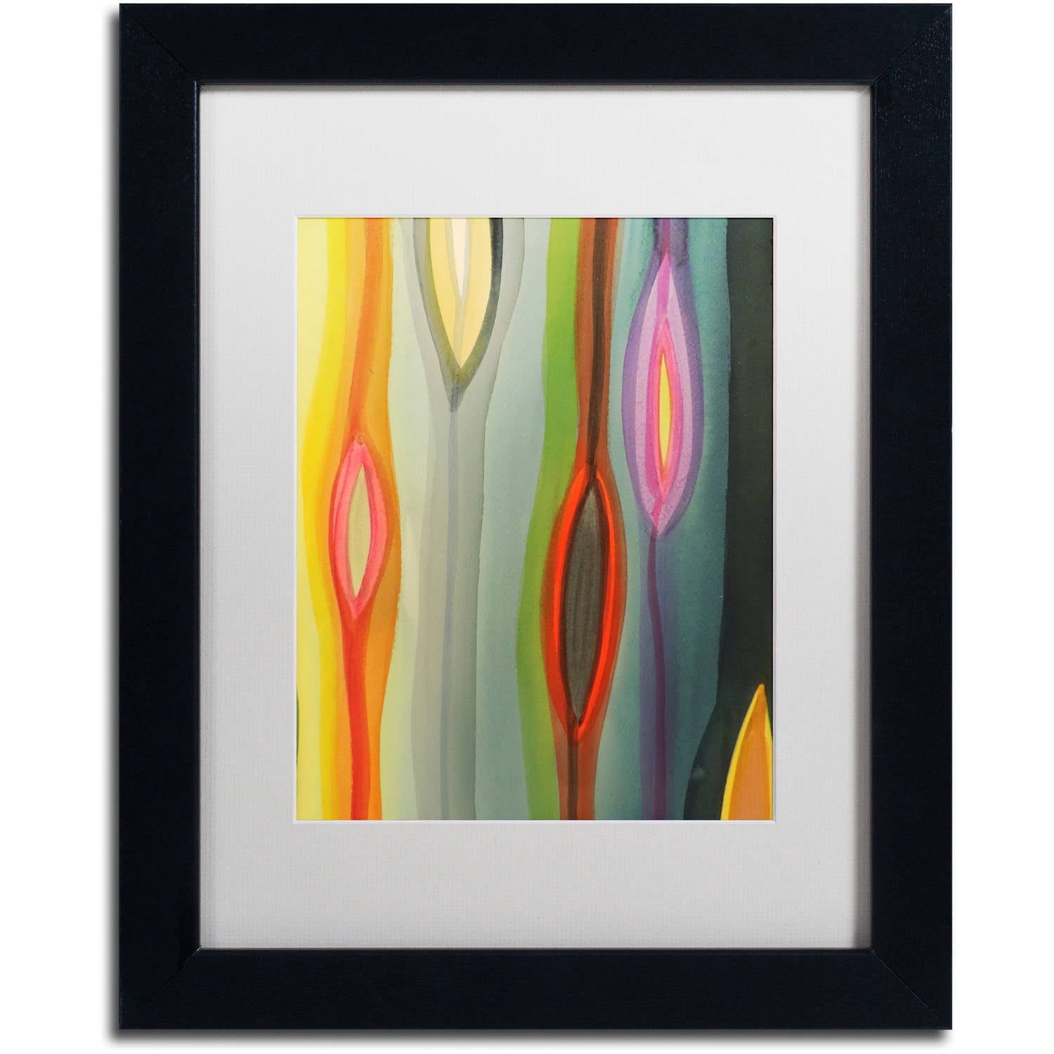 Trademark Fine Art "Hiatus II" Canvas Art by Sylvie Demers, White Matte, Black Frame