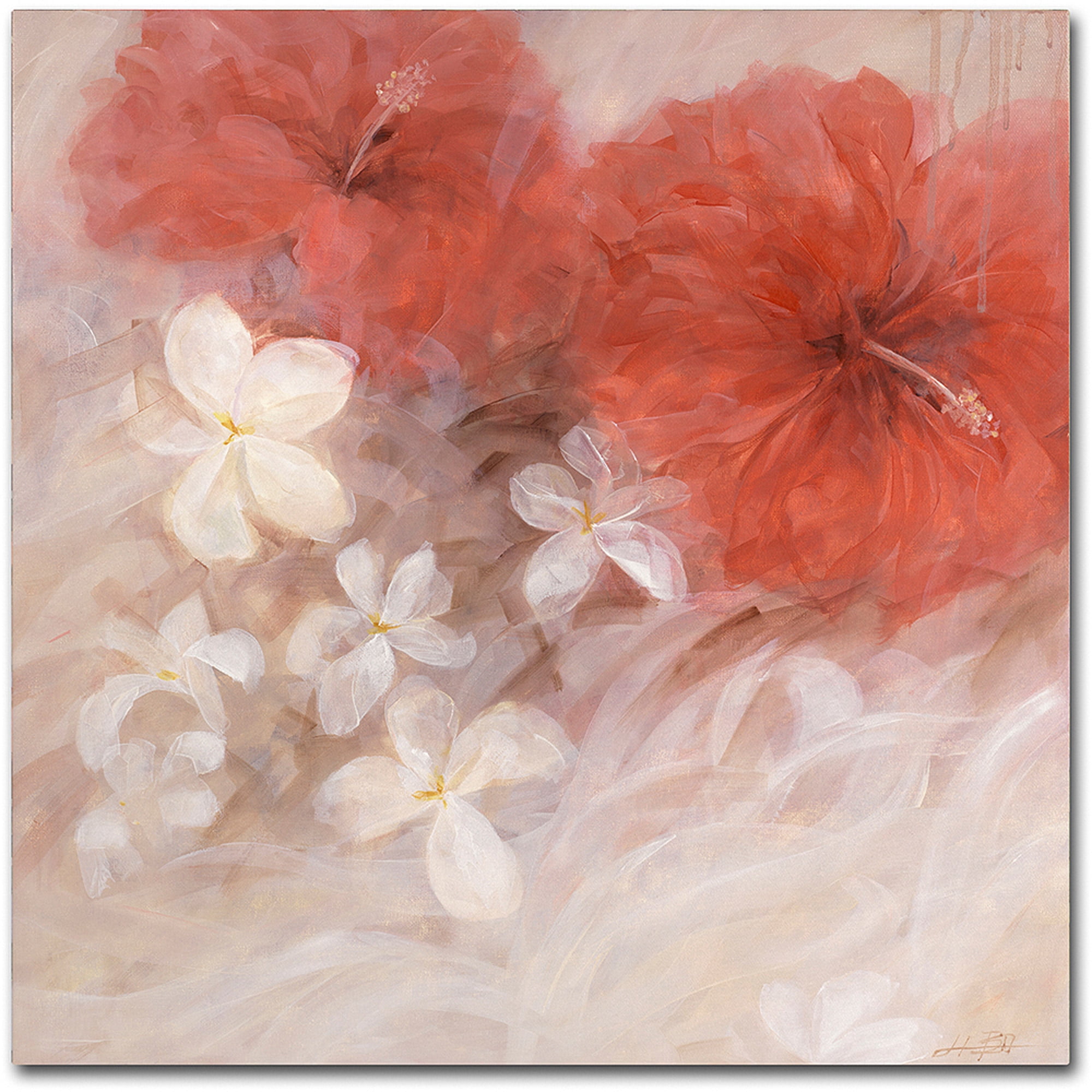 Trademark Fine Art "Hibiscus II" Canvas Art by Li Bo