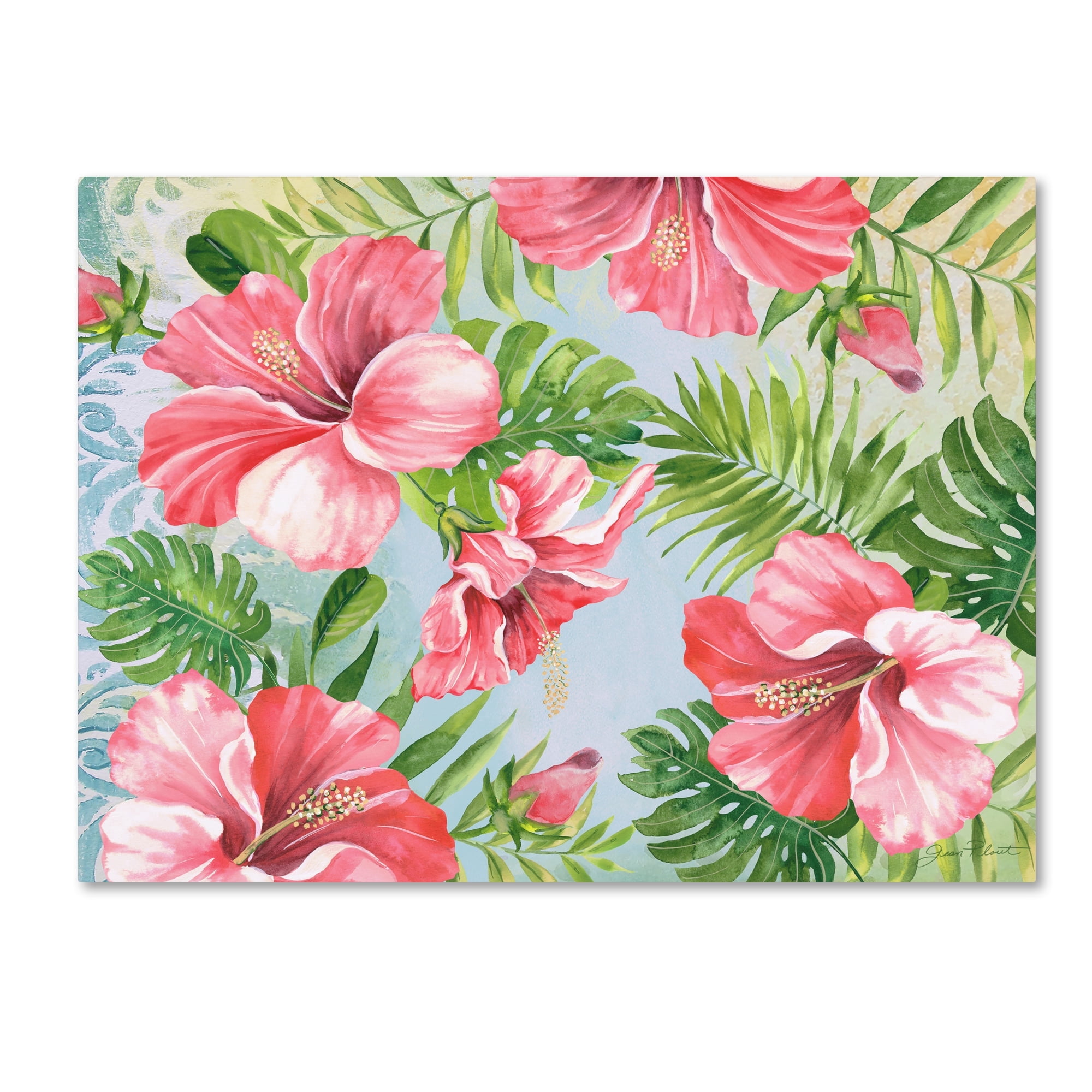 Trademark Fine Art 'Hibiscus Paradise 1' Canvas Art by Jean Plout