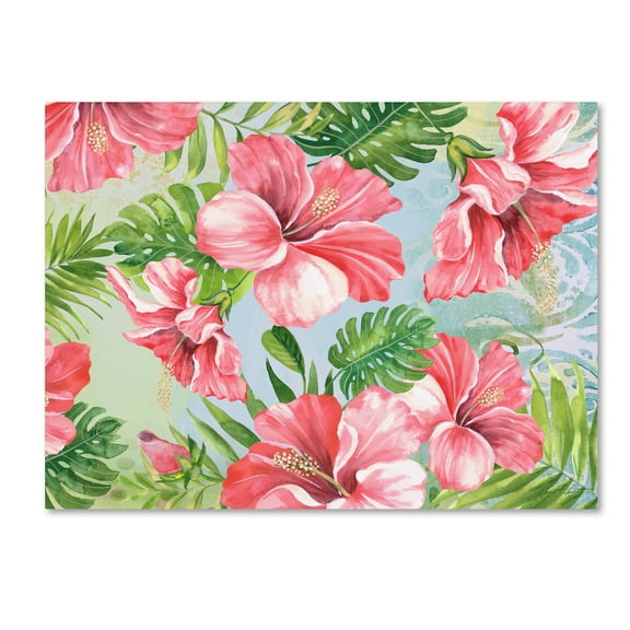 Trademark Fine Art 'Hibiscus Paradise 2' Canvas Art by Jean Plout
