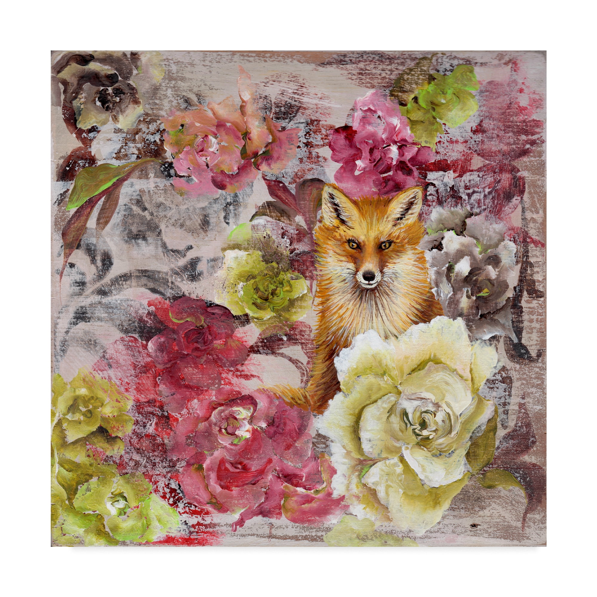 Trademark Fine Art 'Hiding Fox' Canvas Art by Gigi Begin