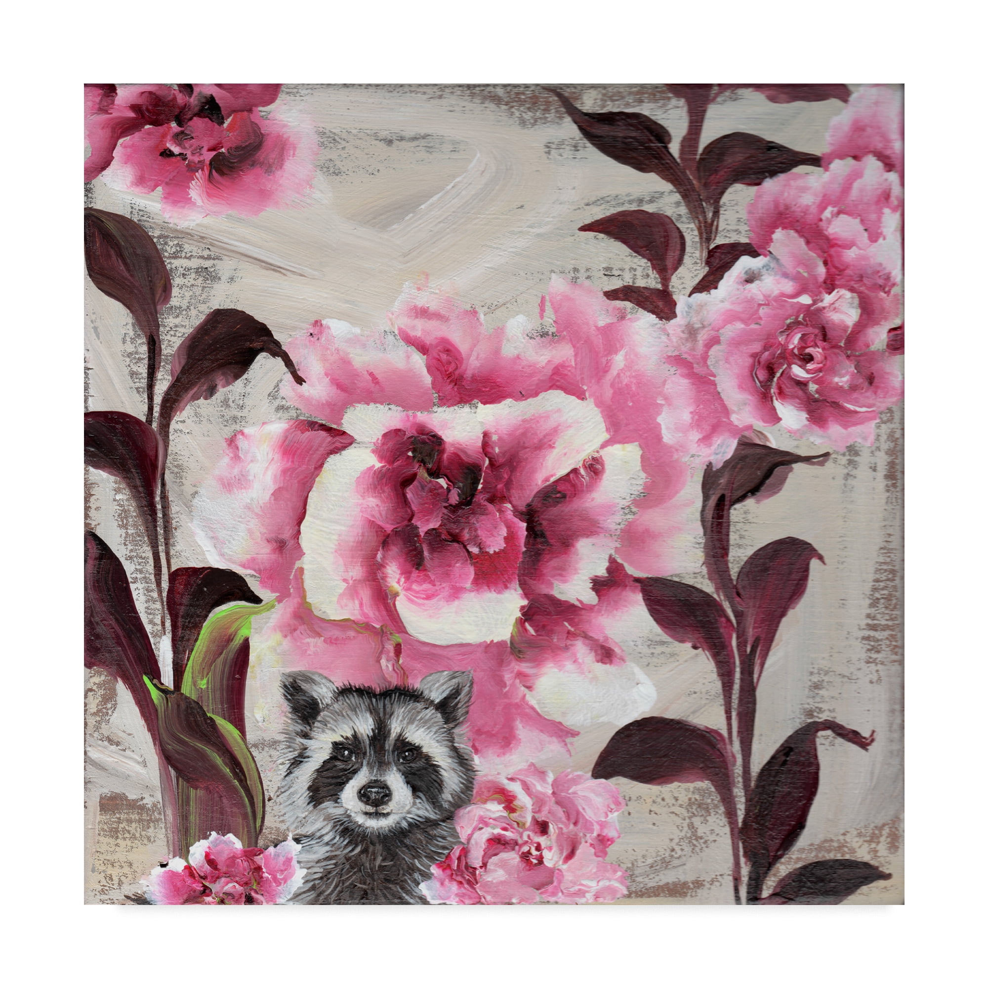 Trademark Fine Art 'Hiding Racoon' Canvas Art by Gigi Begin