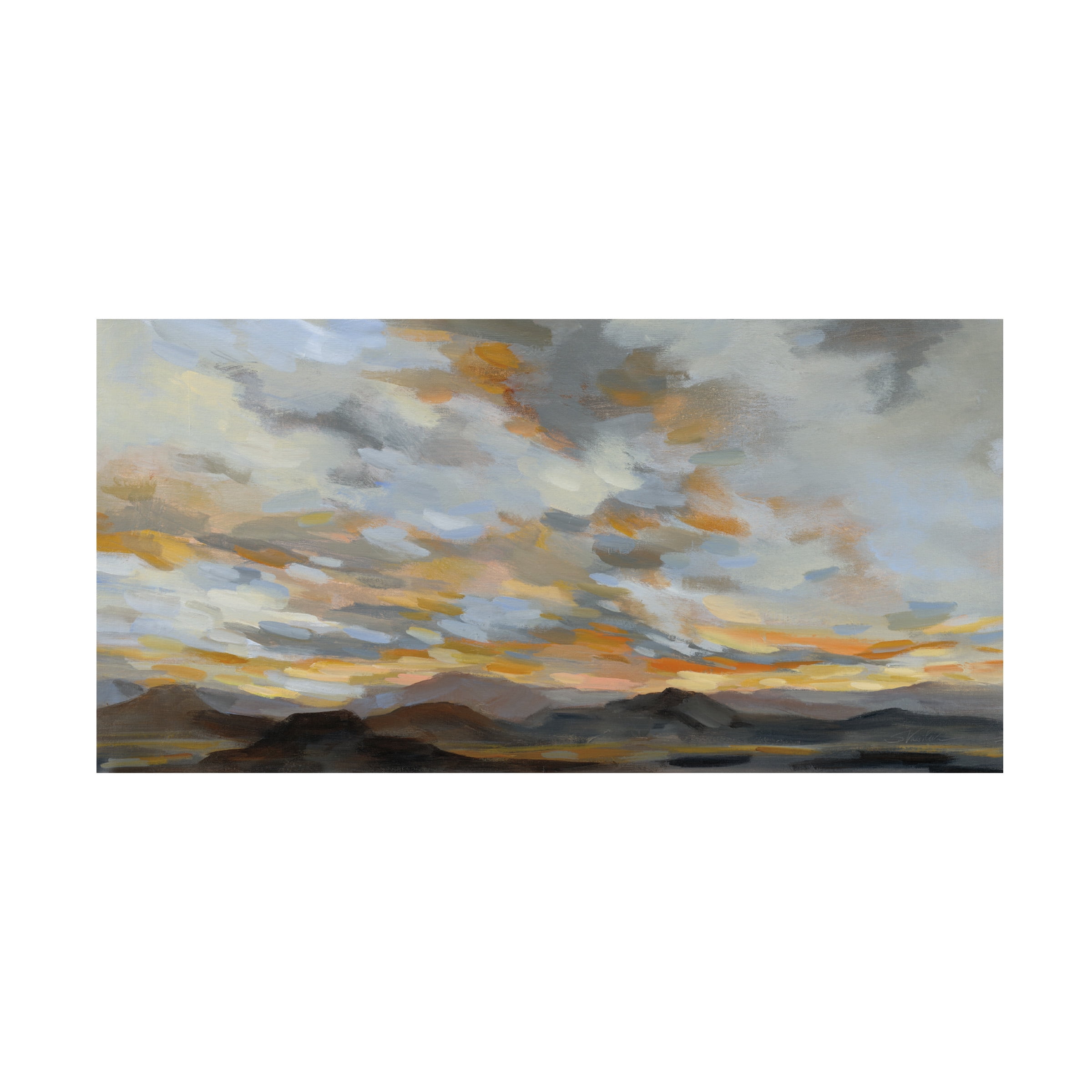 Trademark Fine Art Silvia Vassileva High Desert Sky I Canvas Wall Art - 24x47