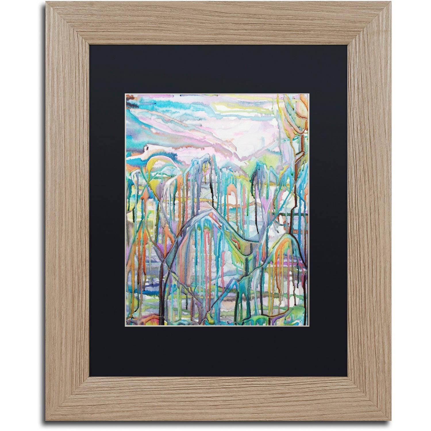 Trademark Fine Art "High on the Mountain Tops" Canvas Art by Lauren Moss Black Matte, Birch Frame