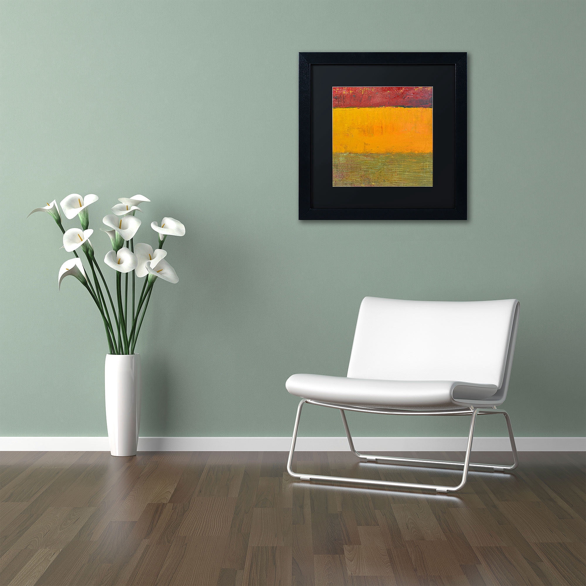 Trademark Fine Art "Highway Series Grasses" Canvas Art by Michelle Calkins, Black Matte, Black Frame