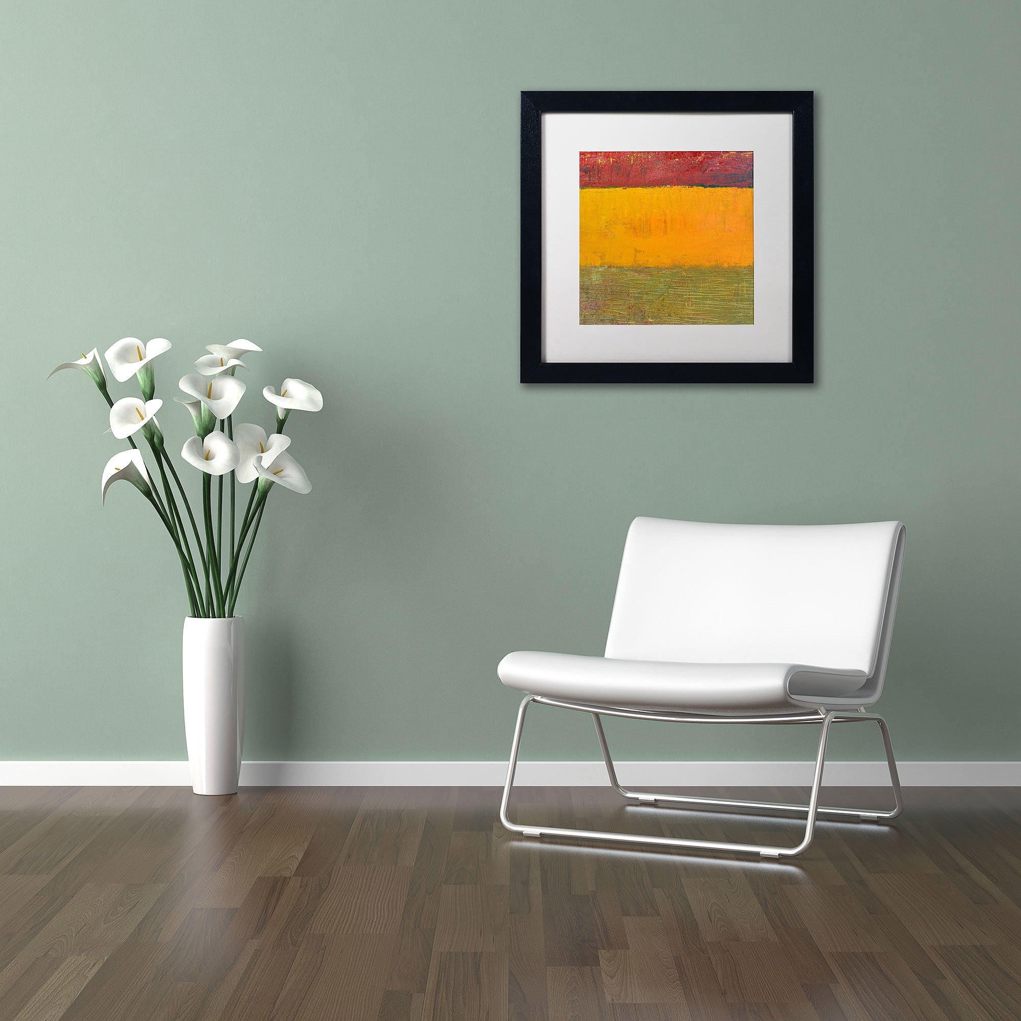 Trademark Fine Art "Highway Series Grasses" Canvas Art by Michelle Calkins, White Matte, Black Frame