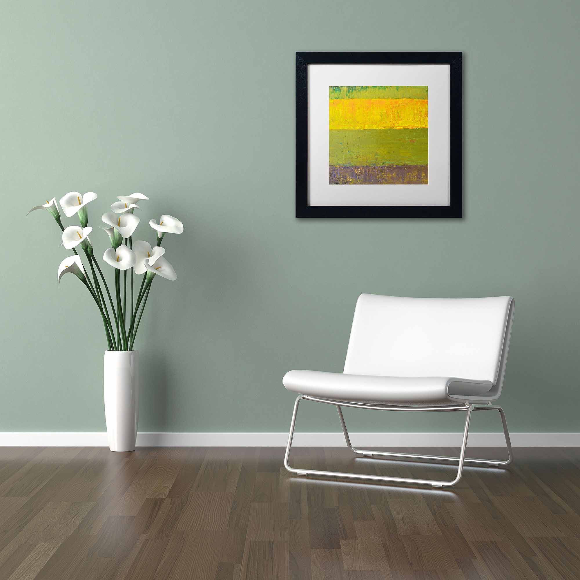 Trademark Fine Art "Highway Series Sunrise" Canvas Art by Michelle Calkins, White Matte, Black Frame