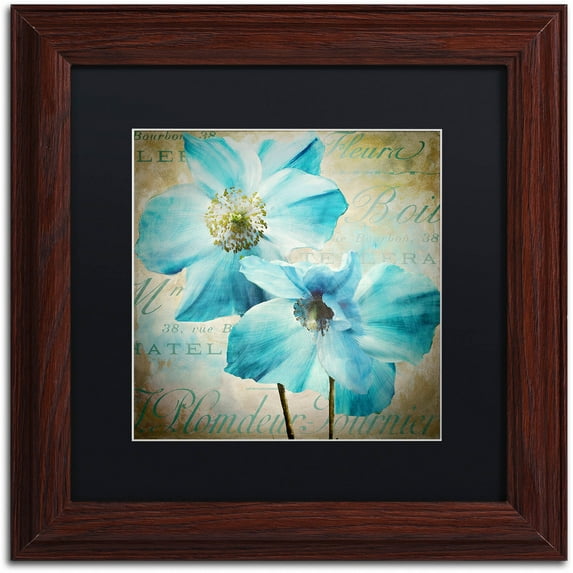 Trademark Fine Art "Himalayan Blue I" Canvas Art by Color Bakery Black Matte, Wood Frame