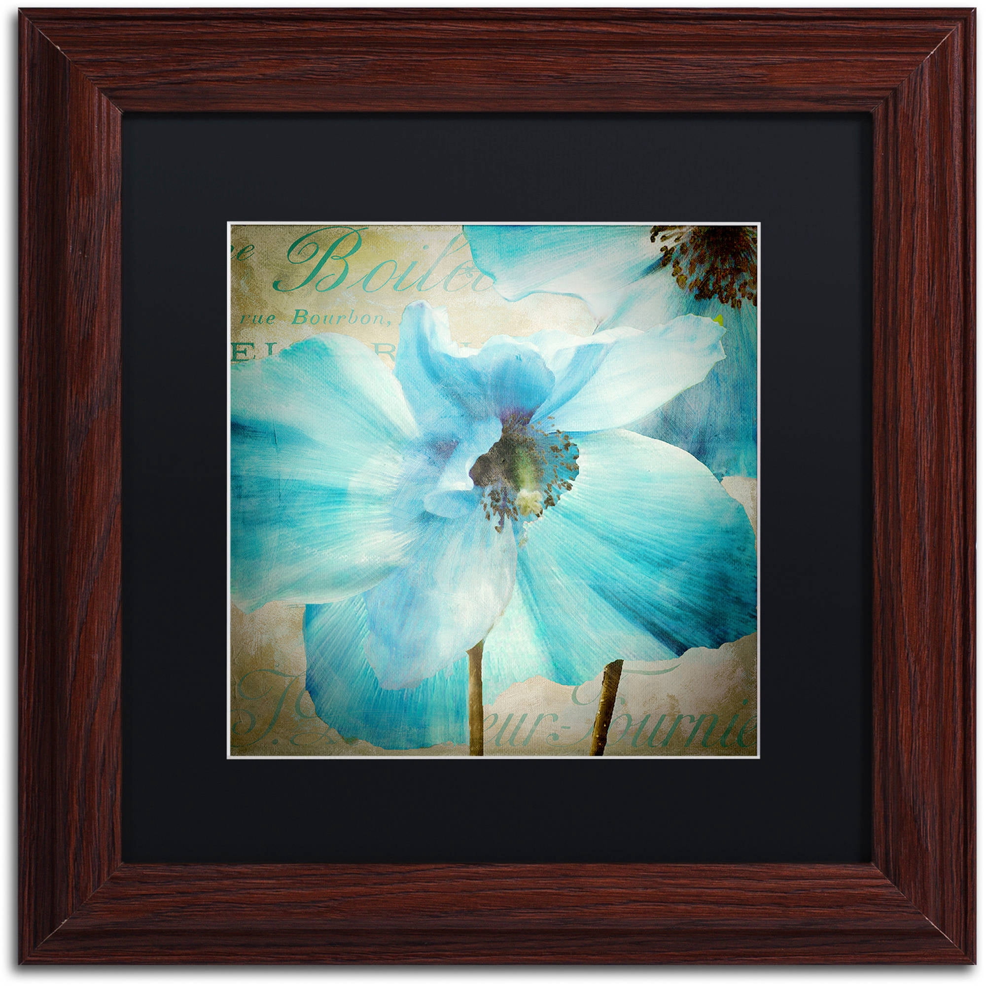 Trademark Fine Art "Himalayan Blue II" Canvas Art by Color Bakery Black Matte, Wood Frame