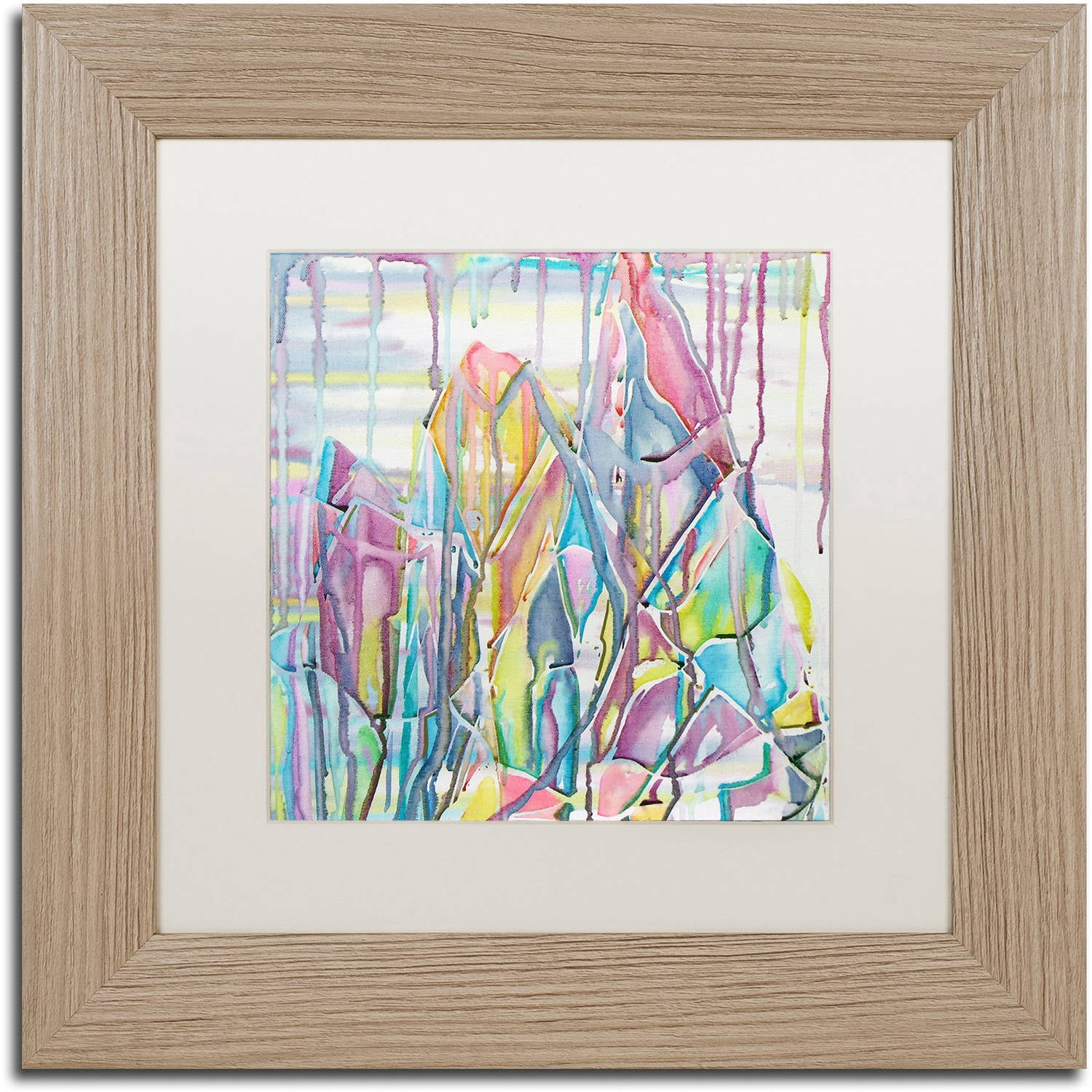 Trademark Fine Art "Himalayas" Canvas Art by Lauren Moss White Matte, Birch Frame