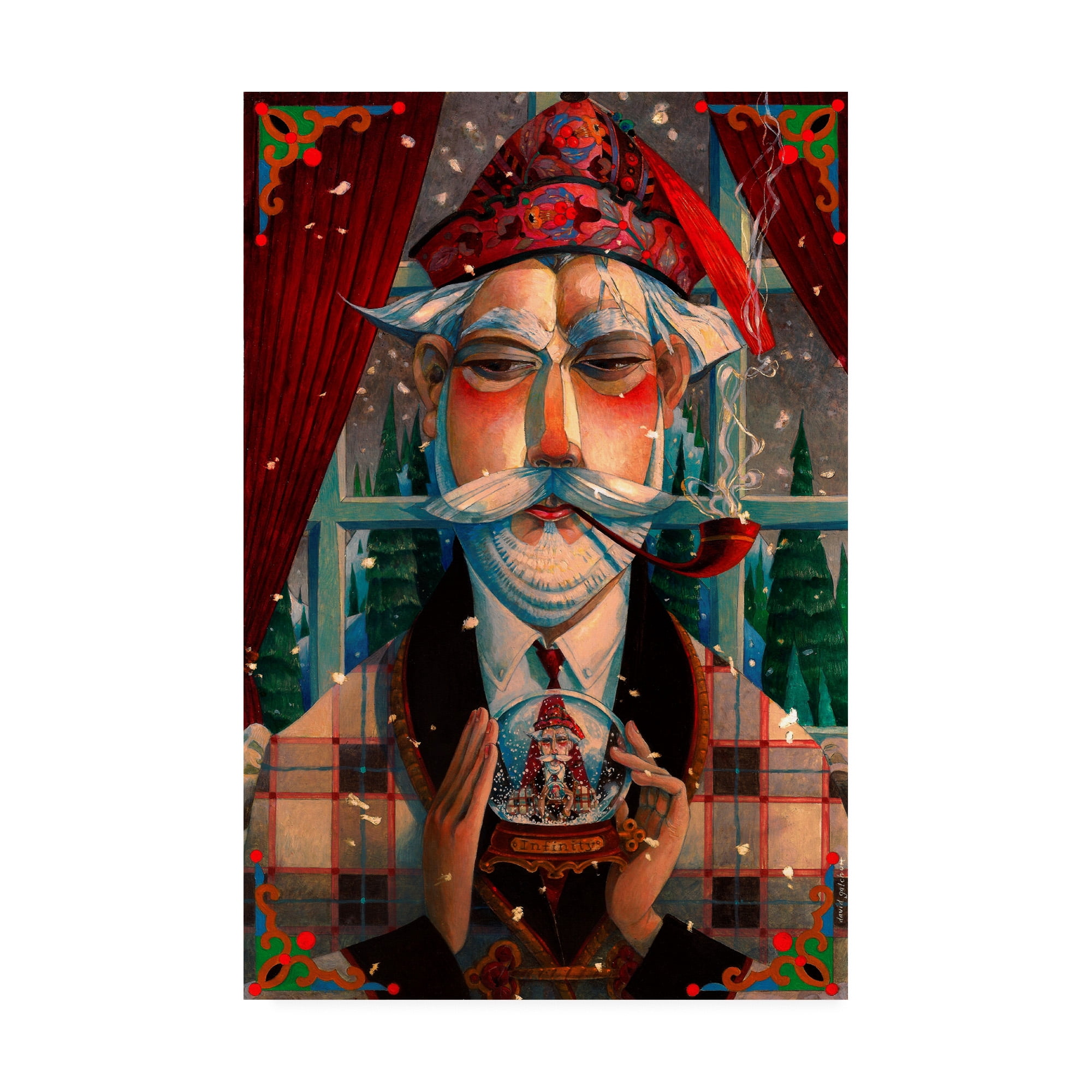 Trademark Fine Art 'His Winter Diversion' Canvas Art by David Galchutt