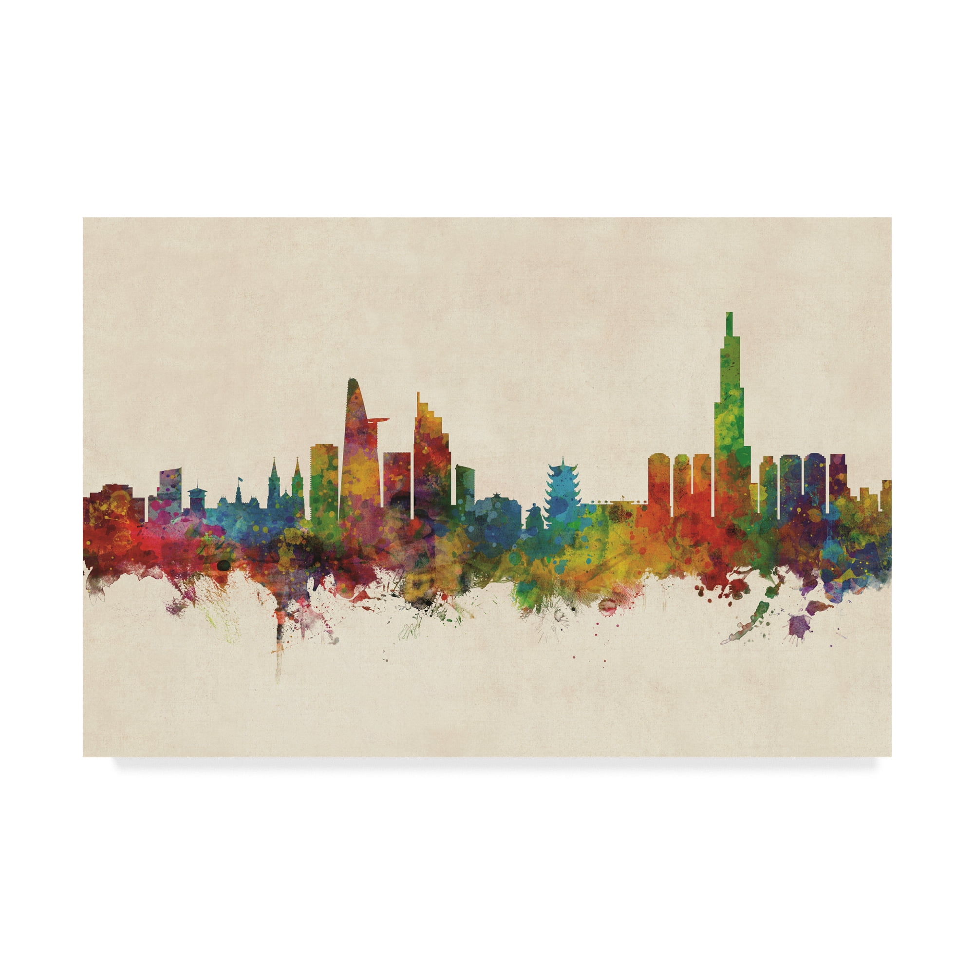 Trademark Fine Art 'Ho Chi Minh City (Saigon) Vietnam Skyline' Canvas Art by Michael Tompsett