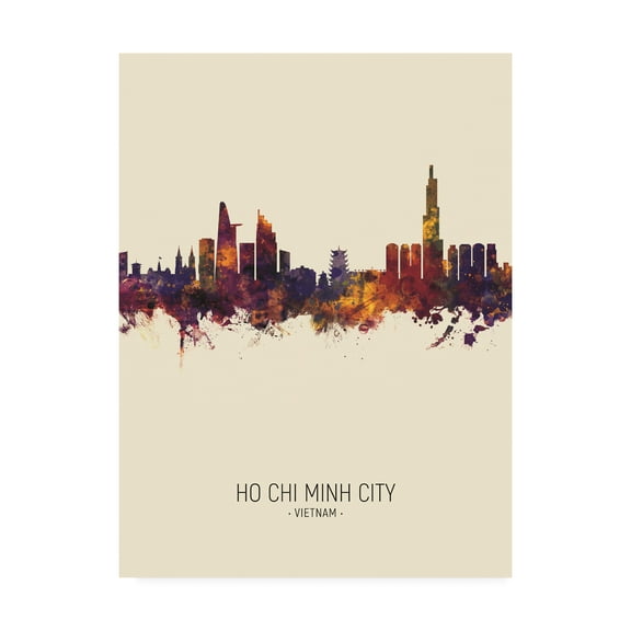 Trademark Fine Art 'Ho Chi Minh City Vietnam Skyline Portrait III' Canvas Art by Michael Tompsett