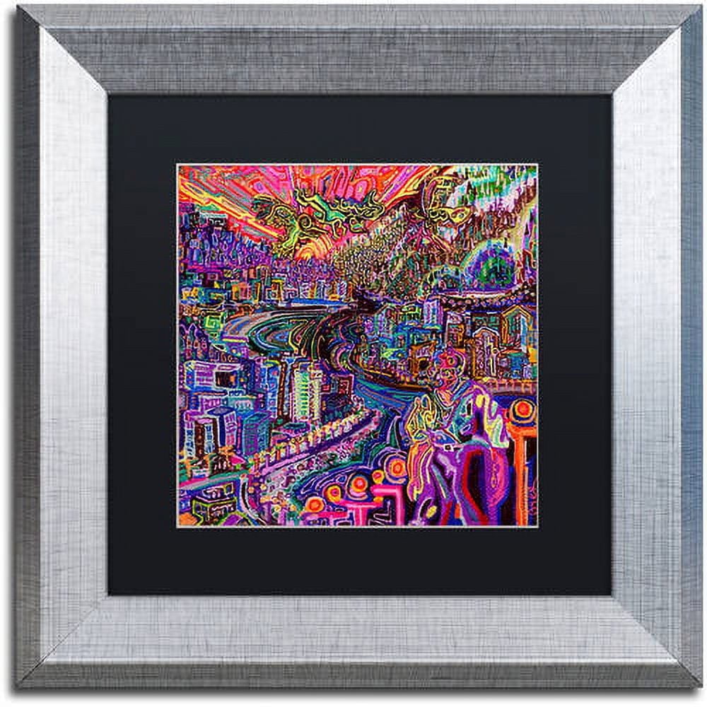Trademark Fine Art "Hobo" Canvas Art by Josh Byer, Black Matte, Silver Frame