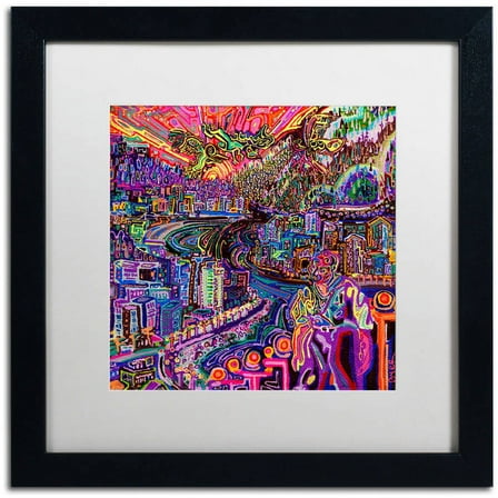 Trademark Fine Art "Hobo" Canvas Art by Josh Byer, White Matte, Black Frame