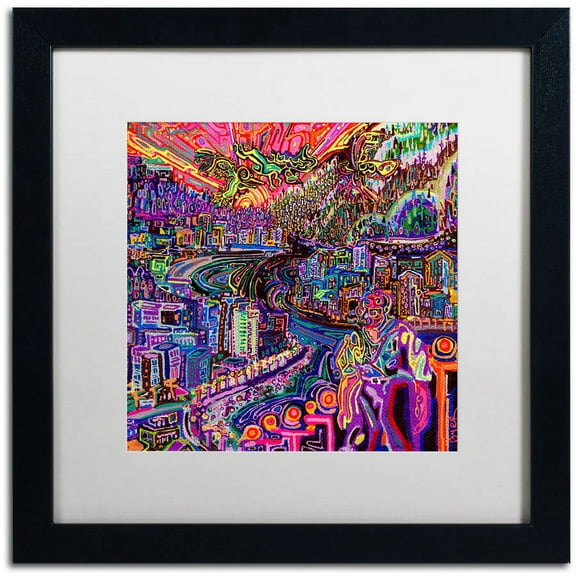 Trademark Fine Art "Hobo" Canvas Art by Josh Byer, White Matte, Black Frame