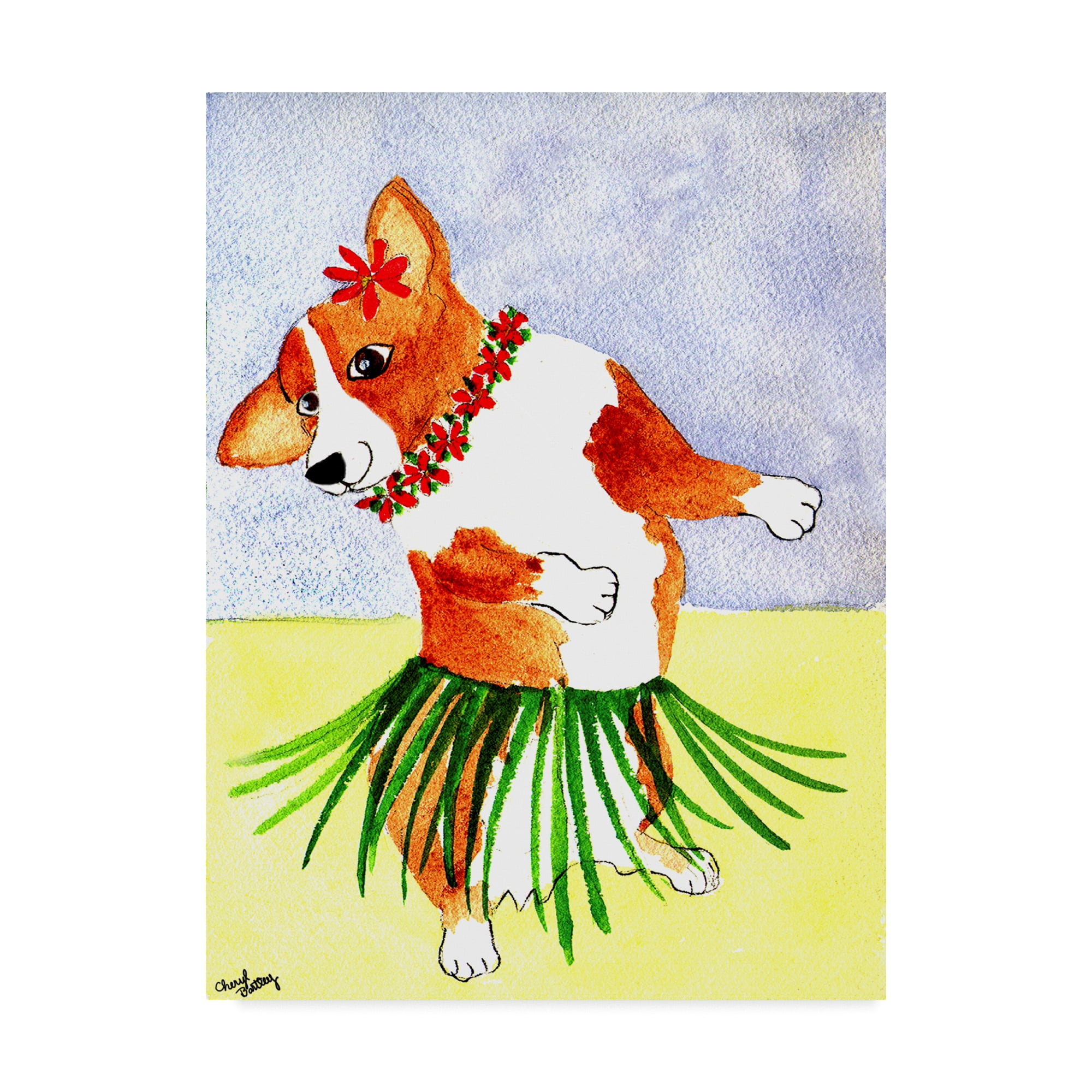 Trademark Fine Art 'Hola Dog Dance' Canvas Art by Cheryl Bartley