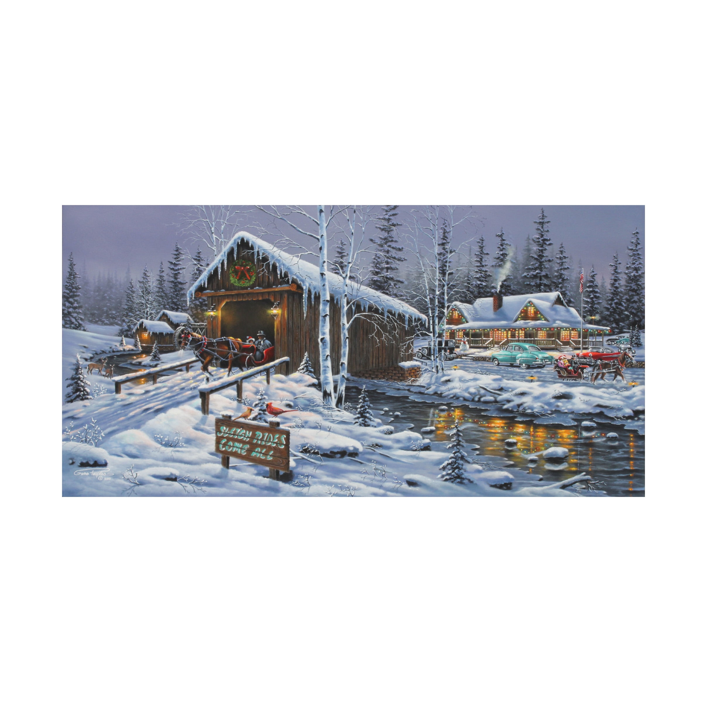 Trademark Fine Art 'Holiday Gathering' Canvas Art by Geno Peoples