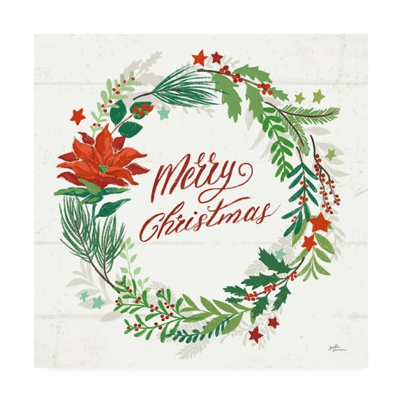 Trademark Fine Art 'Holiday Joy I Merry Christmas' Canvas Art by Janelle Penner