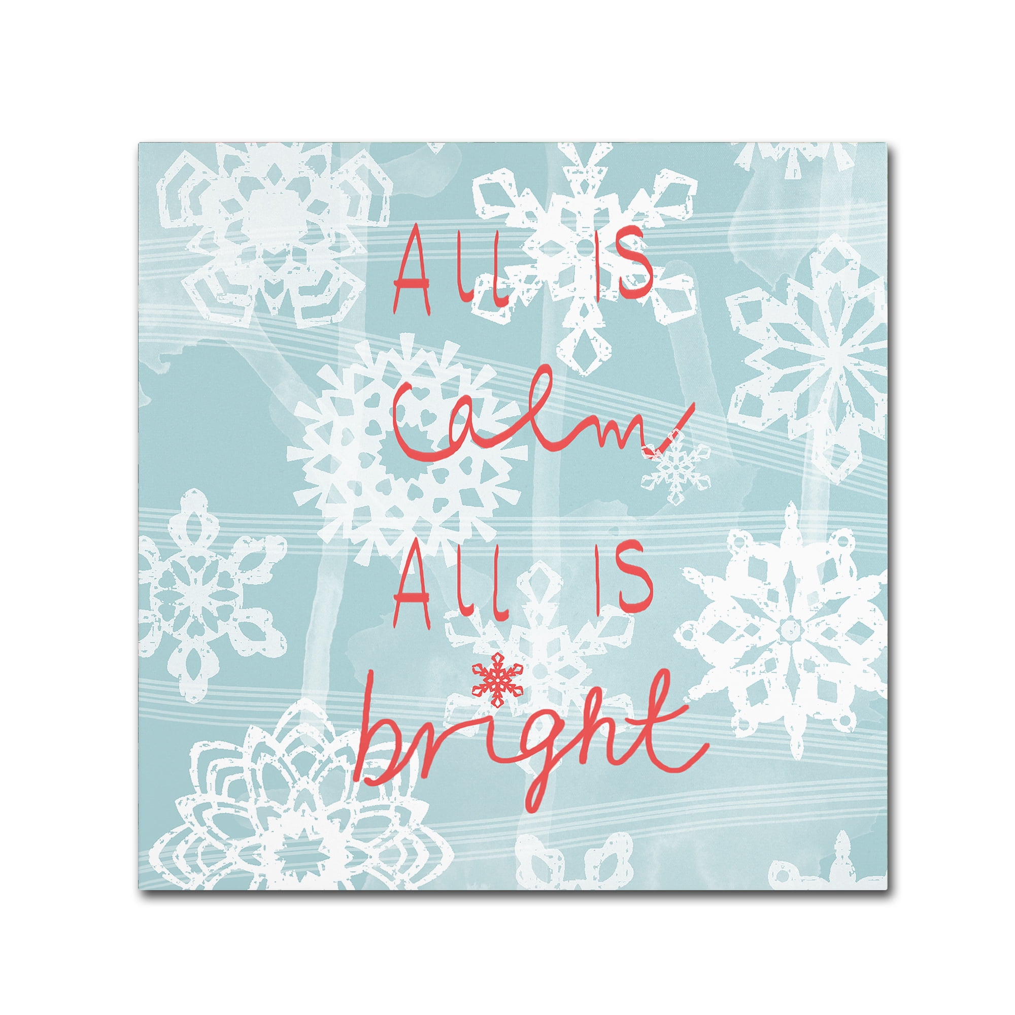 Trademark Fine Art 'Holiday Snowflakes' Canvas Art by Jyotsna Warikoo