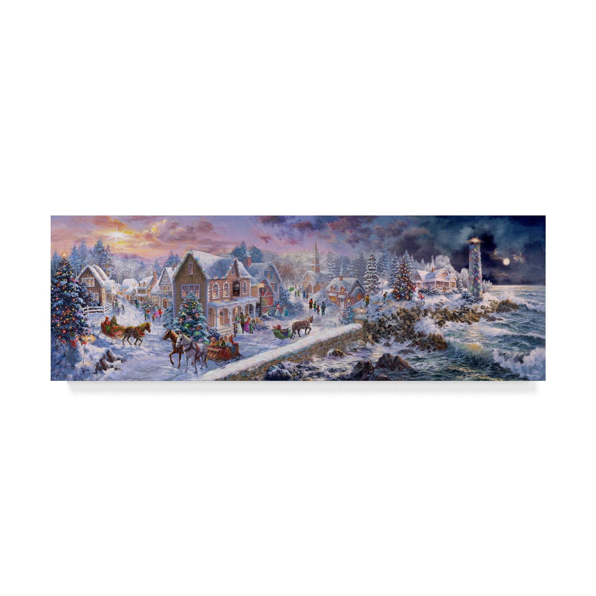 Trademark Fine Art 'Holiday at Seaside ' Canvas Art by Nicky Boehme
