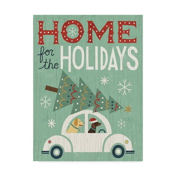 Trademark Fine Art 'Holiday on Wheels I' Canvas Art by Michael Mullan