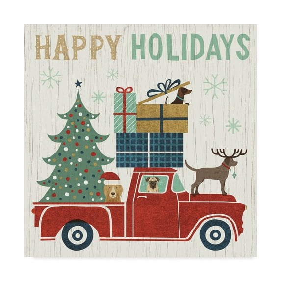 Trademark Fine Art 'Holiday on Wheels III' Canvas Art by Michael Mullan