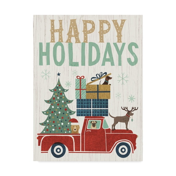 Trademark Fine Art 'Holiday on Wheels III v2' Canvas Art by Michael Mullan