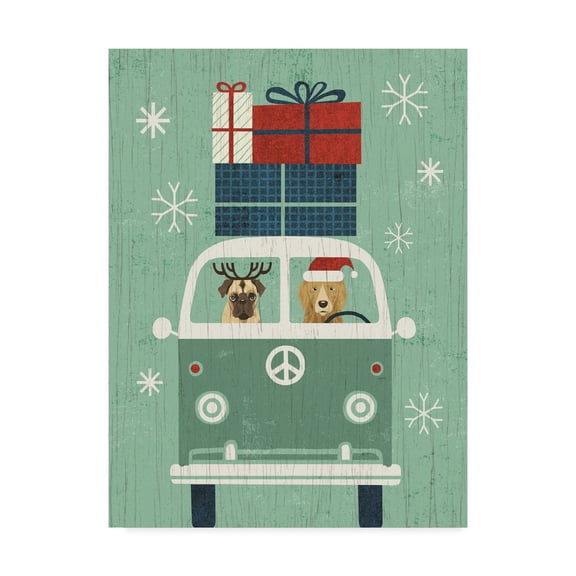 Trademark Fine Art 'Holiday on Wheels XII' Canvas Art by Michael Mullan