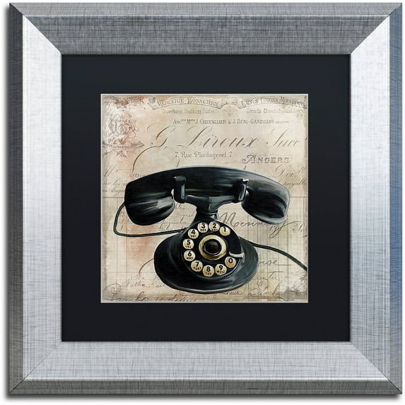 Trademark Fine Art Home D'cor Matted Framed Art ' Call Waiting II ' by Color Bakery