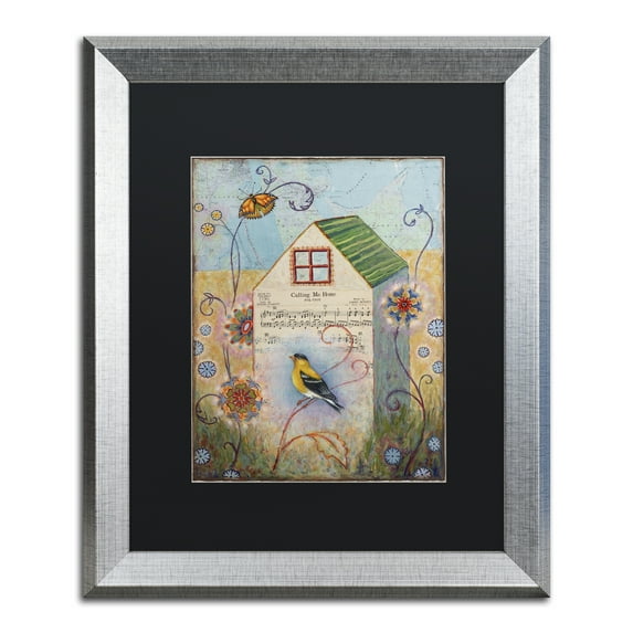 Trademark Fine Art 'Home' Silver Framed Art by Rachel Paxton