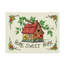 Trademark Fine Art 'Home Sweet Home Birdhouse' Canvas Art by Barbara Mock
