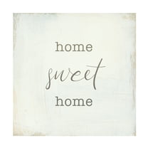 Trademark Fine Art 'Home Sweet Home I Script' Canvas Art by Wild Apple Portfolio