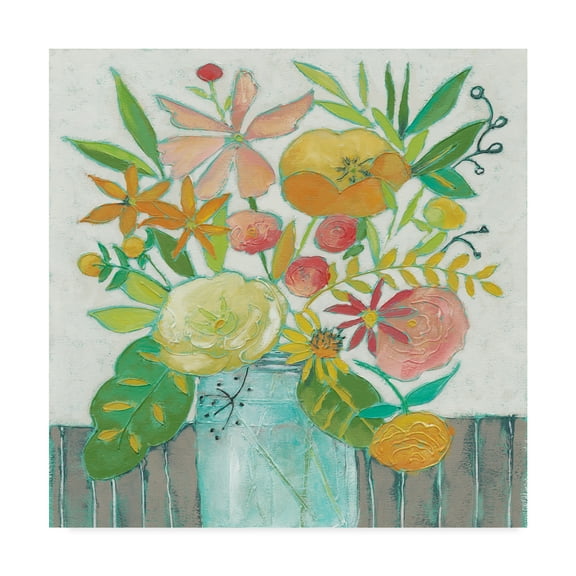 Trademark Fine Art 'Homestead Floral I' Canvas Art by Chariklia Zarris