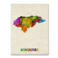 thumbnail image 1 of Trademark Fine Art Michael Tompsett Honduras Watercolor Map Canvas Wall Art - 24x32, 1 of 5