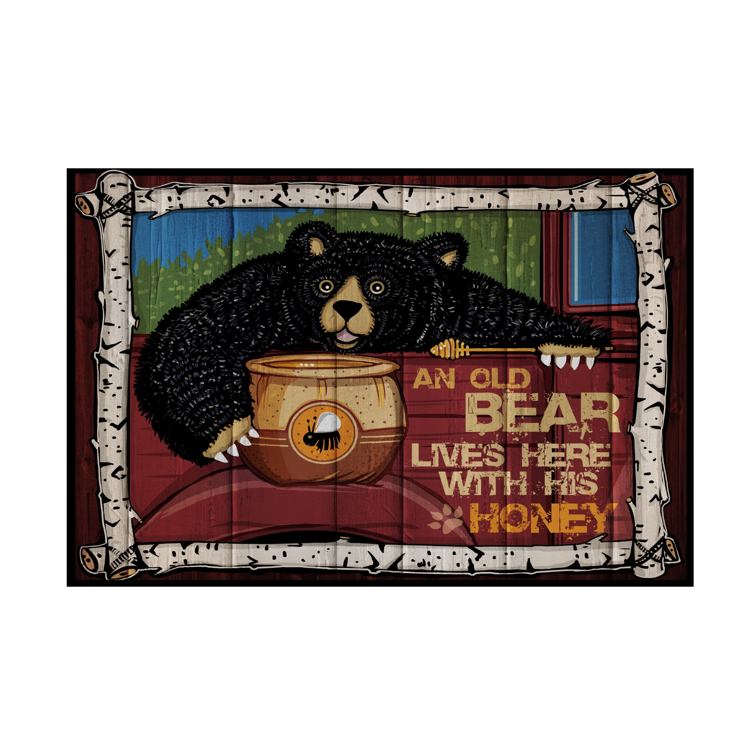 Trademark Fine Art 'Honey Bear' Canvas Art by ALI Chris