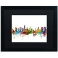 thumbnail image 1 of Trademark Fine Art 'Honolulu Hawaii Skyline' Canvas Art by Michael Tompsett, Black Matte, Black Frame, 1 of 4