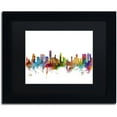 thumbnail image 1 of Trademark Fine Art 'Honolulu Hawaii Skyline' Canvas Art by Michael Tompsett, Black Matte, Black Frame, 1 of 4