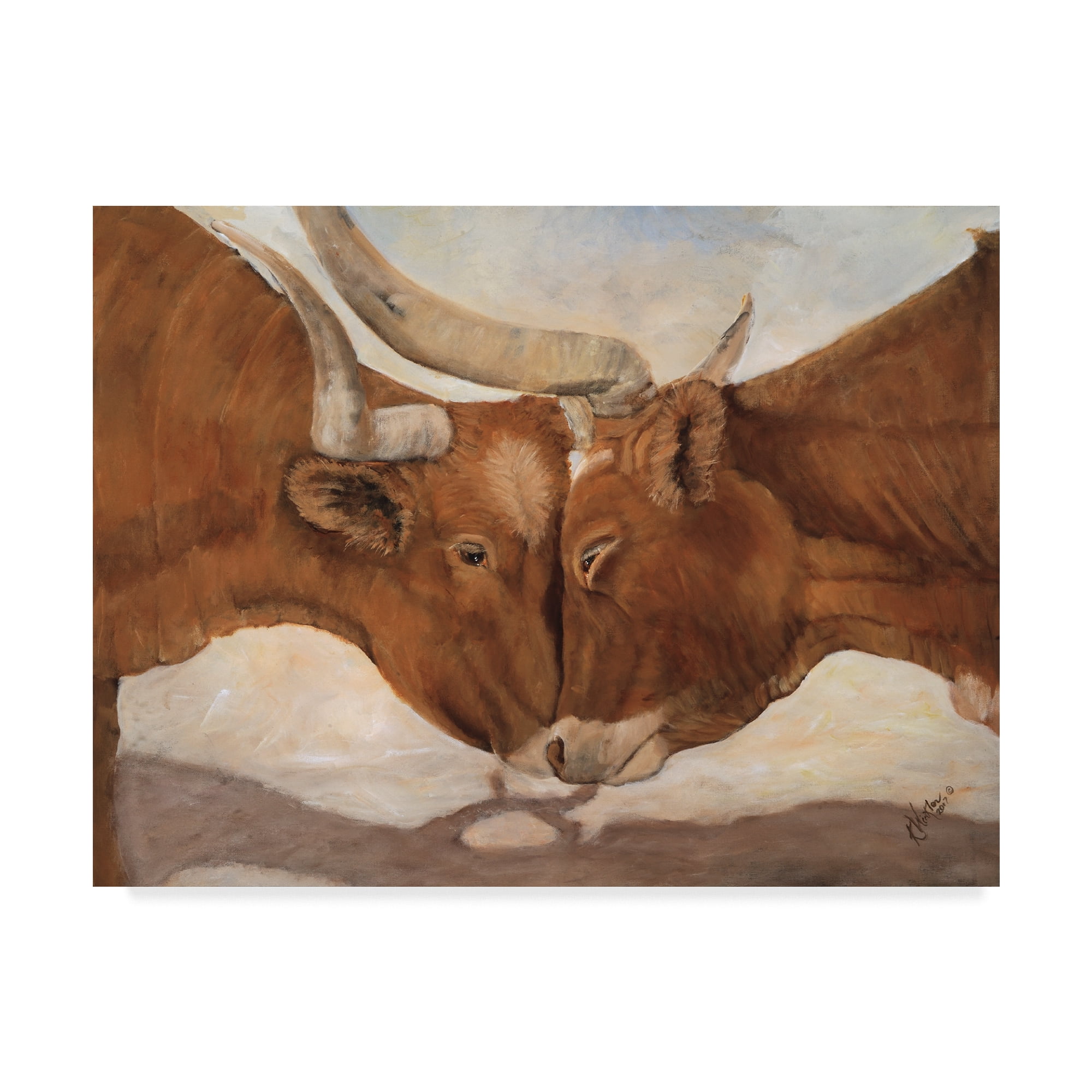 Trademark Fine Art 'Hook em Horns II' Canvas Art by Kathy Winkler