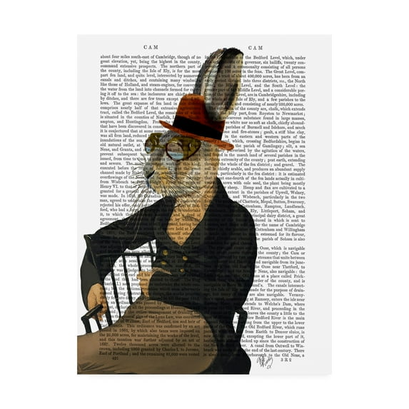 Trademark Fine Art 'Horatio Hare On Chair' Canvas Art by Fab Funky