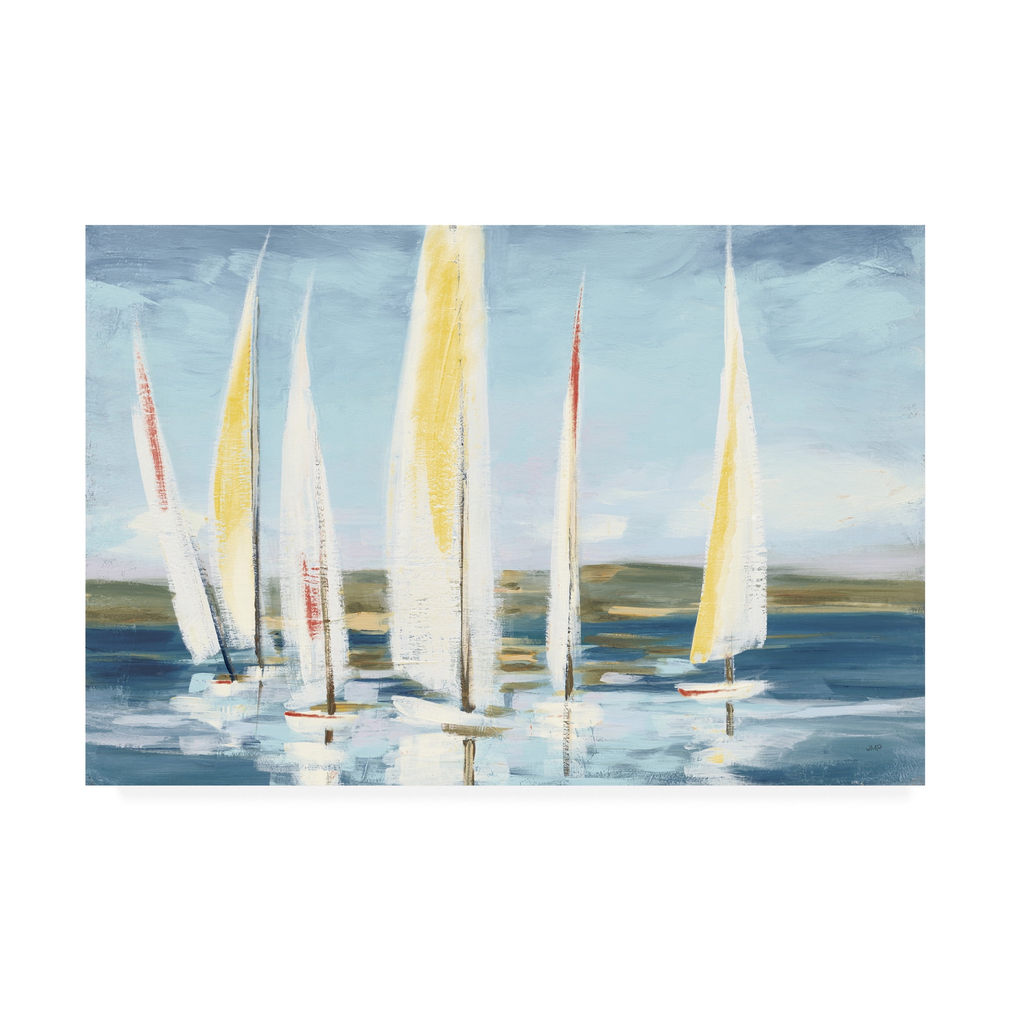 Trademark Fine Art 'Horizon with Red' Canvas Art by Julia Purinton