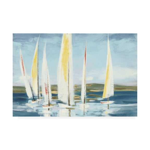 Trademark Fine Art 'Horizon with Red' Canvas Art by Julia Purinton