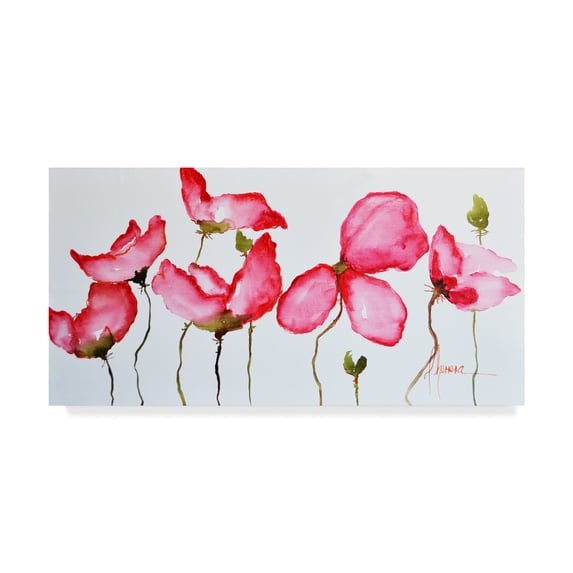 Trademark Fine Art 'Horizontal Flores II' Canvas Art by Leticia Herrera