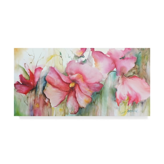 Trademark Fine Art 'Horizontal Flores III' Canvas Art by Leticia Herrera