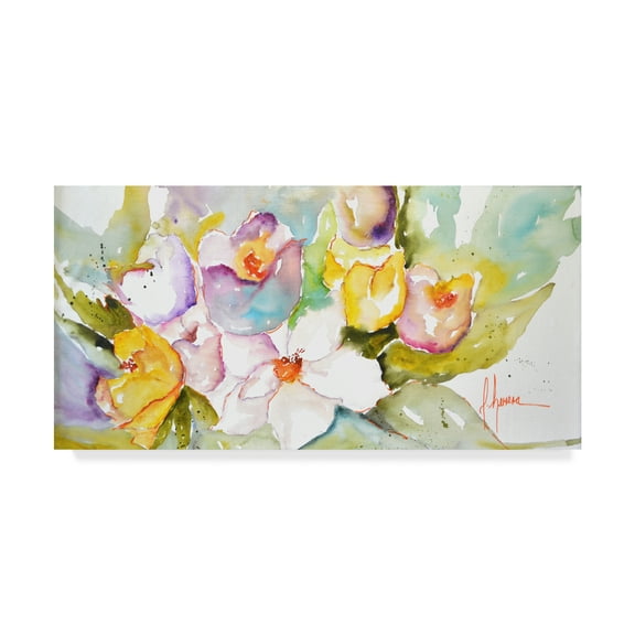Trademark Fine Art 'Horizontal Flores IV' Canvas Art by Leticia Herrera