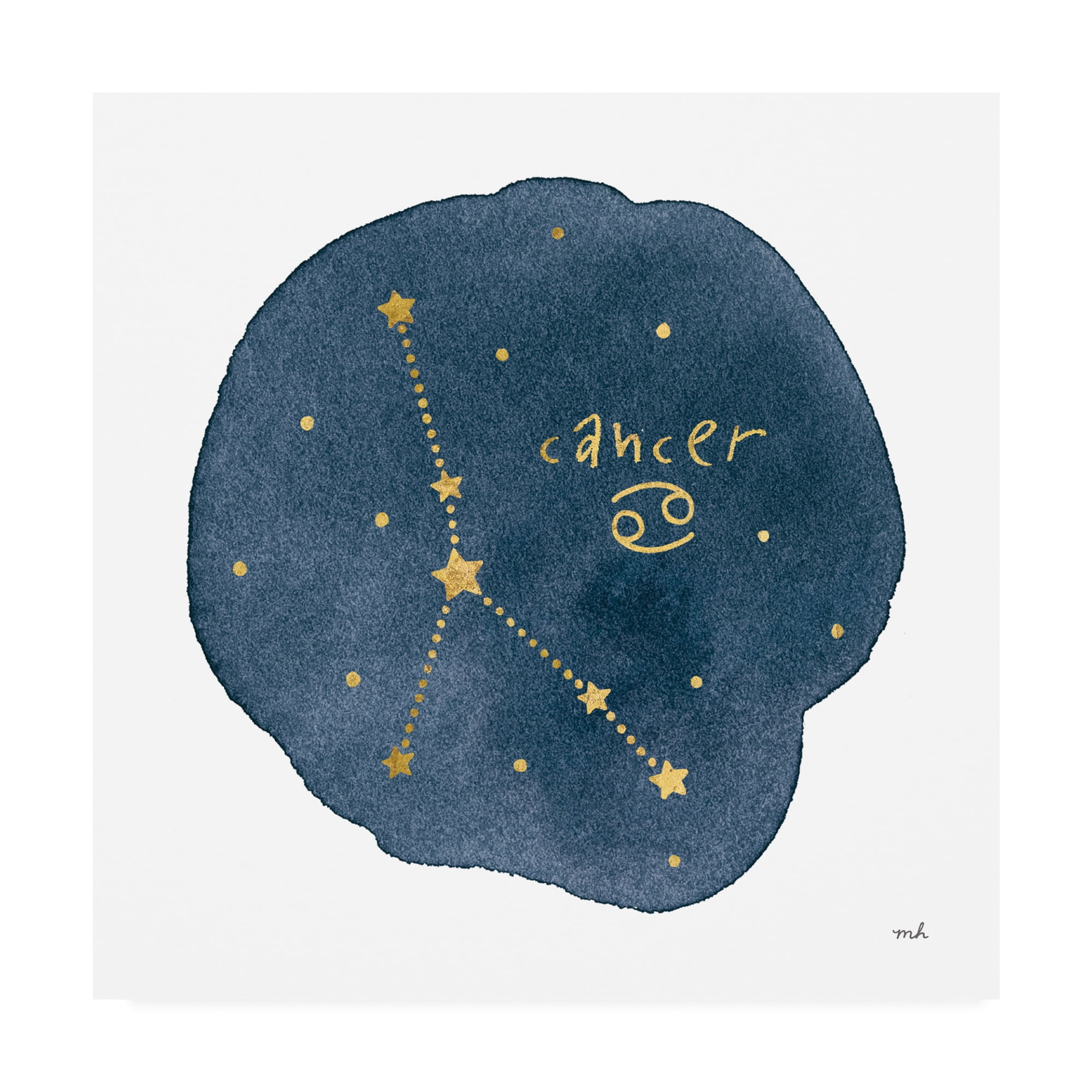 Trademark Fine Art 'Horoscope Cancer' Canvas Art by Moira Hershey