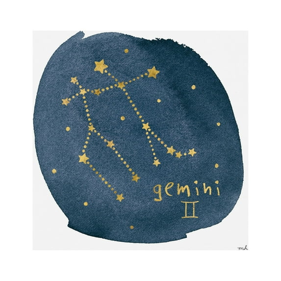 Trademark Fine Art 'Horoscope Gemini' Canvas Art by Moira Hershey